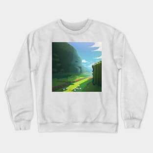 Landscape pixel art Crewneck Sweatshirt